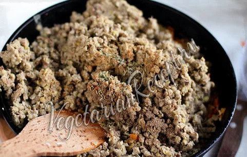 чечевичный фарш с овощами