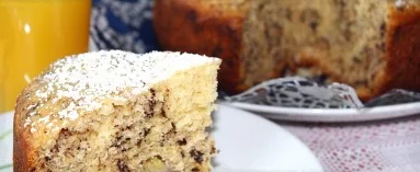 Банановый кекс в мультиварке с кусочками шоколада