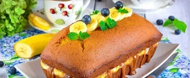 Манник с бананами на кефире