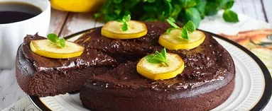 ПП брауни с бананом и какао в духовке