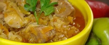 Тушеная баранина с овощами Нежность