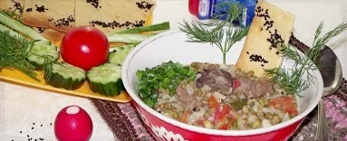 Машкичири из маша и риса с курдючным жиром