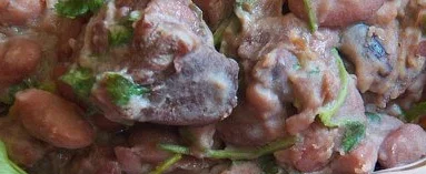 тушенная баранина с фасолью
