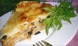 Пирог-лазанья с тремя начинками