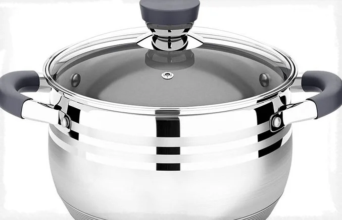 Кастрюля LARA Mercury LR02-473, 4.9л, с крышкой, серебристый