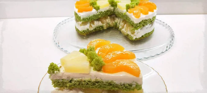 Творожный торт с фруктами. \ Фото: cookpad.com.