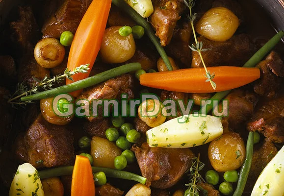 Грибной гарнир с овощами
