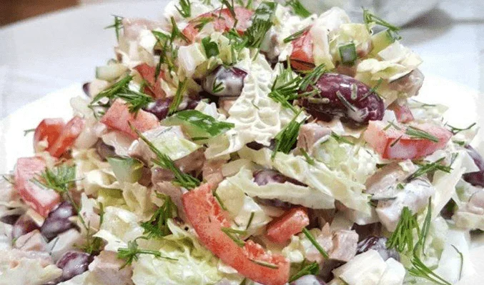 Салат с мясом и пекинской капустой - рецепты