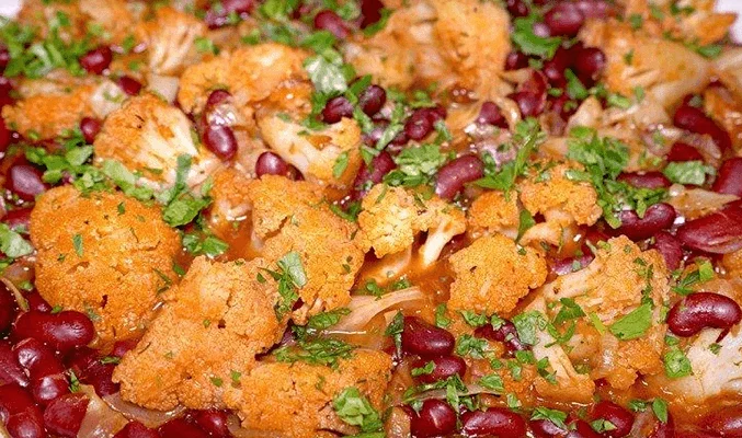 Цветная капуста с фасолью