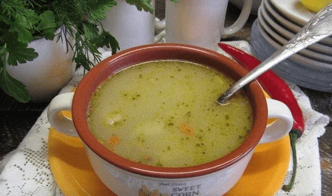 Постный суп с корнем сельдерея