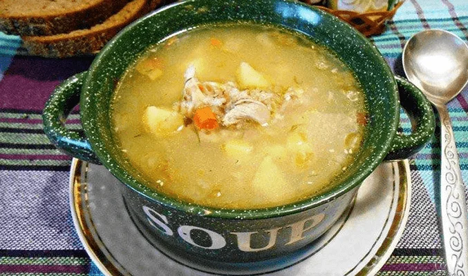 Суп с пшеном и ребрышками