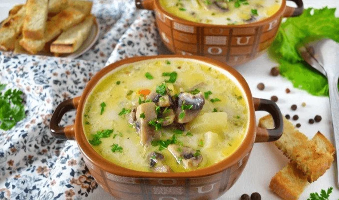 Сливочный суп с пшеном и грибами - Рецепты для мультиварки