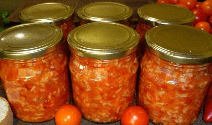 Заготовка с рисом на зиму