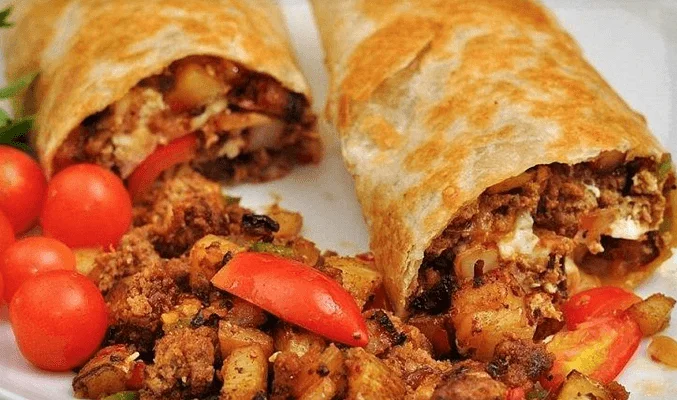 Буррито с фаршем и картошкой