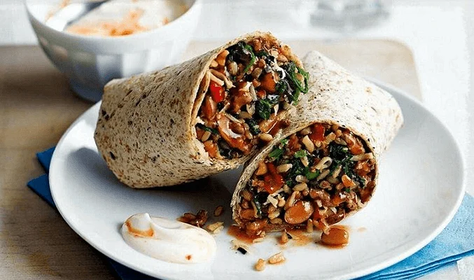 Буррито с рисом и овощами