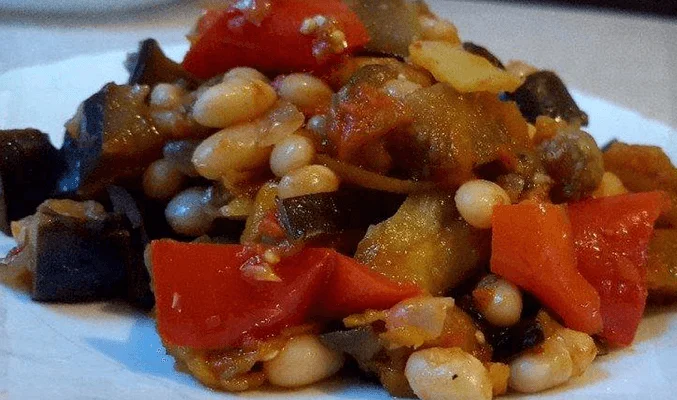 Соте с овощами и фасолью