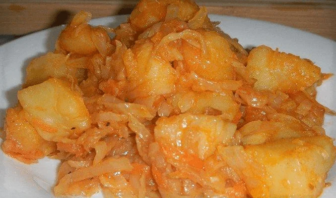 Соте из овощей с капустой