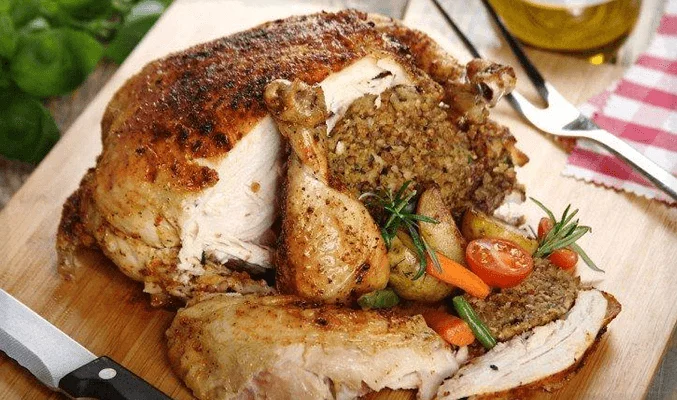 Индейка с гречкой и потрохами