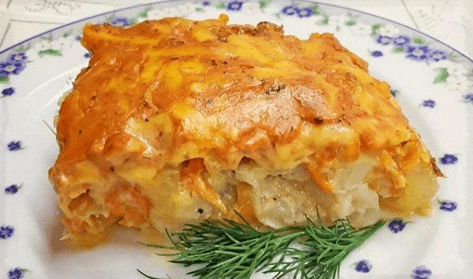 Филе минтая под горчично-майонезным соусом