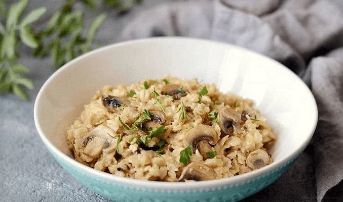 Овсянка с шампиньонами