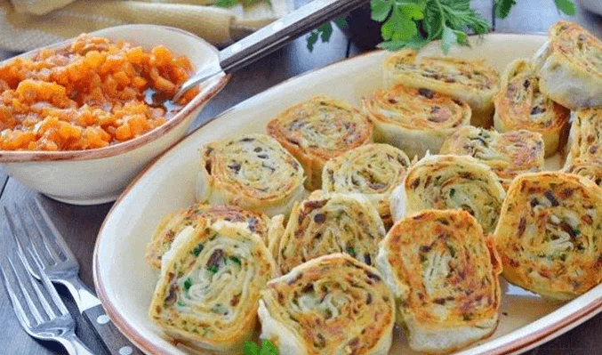 Картофельные рулеты из лаваша
