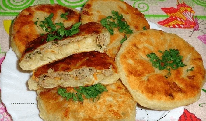 Лепешки с фаршем на простокваше