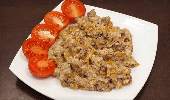 Пшеничная каша с фаршем