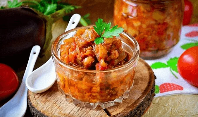 Острая икра из баклажанов