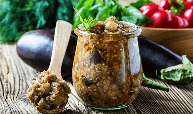 Икра из вареных баклажанов