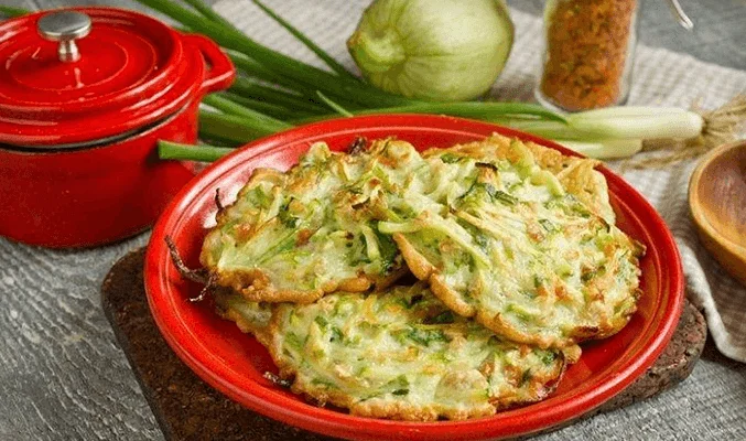 Кабачковые оладьи с овсяными хлопьями