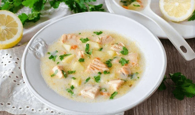 Рыбный суп с плавленым сыром