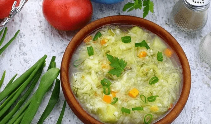 Рисовый суп с капустой
