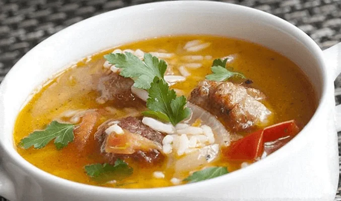 Суп с рисом и мясом