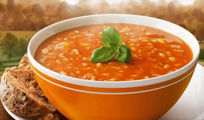 Томатный суп с рисом