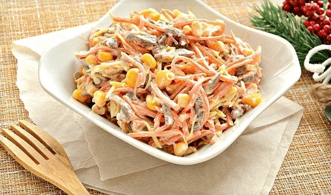 Салат с говядиной и морковью по-корейски