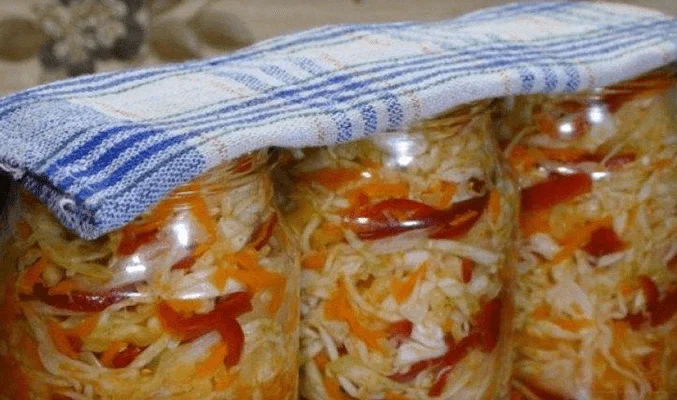 Салат из капусты с перцем на зиму