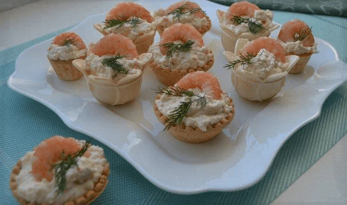 С креветками и сыром