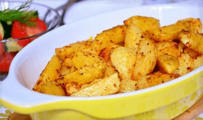 Картошка по-деревенски с горчицей и медом в духовке