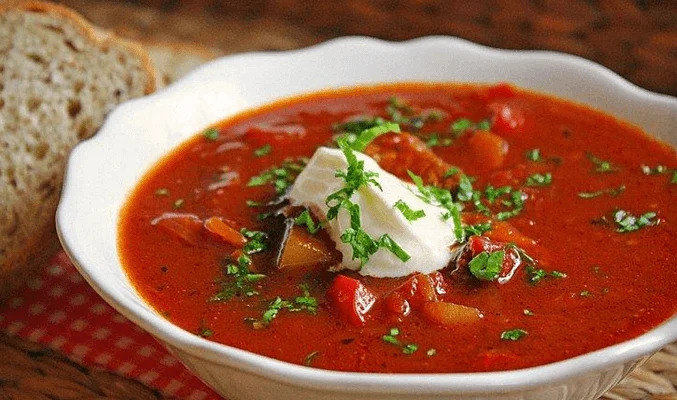 Суп из говядины с томатами