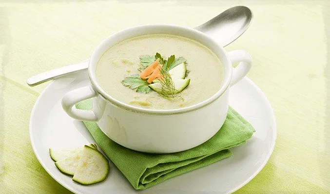 Холодный суп-пюре с овсянкой и овощами